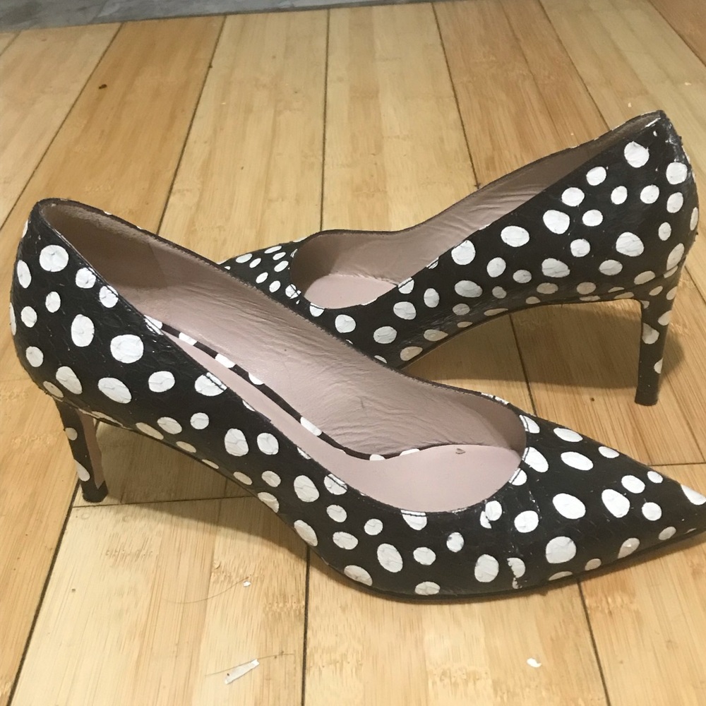 Stuart Weitzman polka dot heels